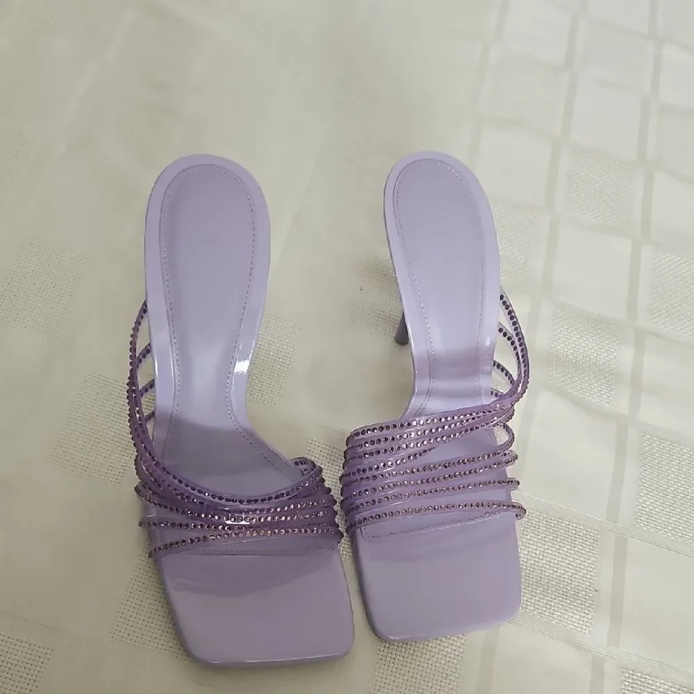 Zara Women's Purple Strappy Heels - Picture 11 of 16